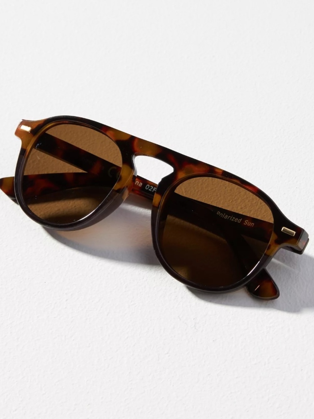NEW Anthropologie Peepers Aviator Tortoise & Black UV 400 Sunglasses